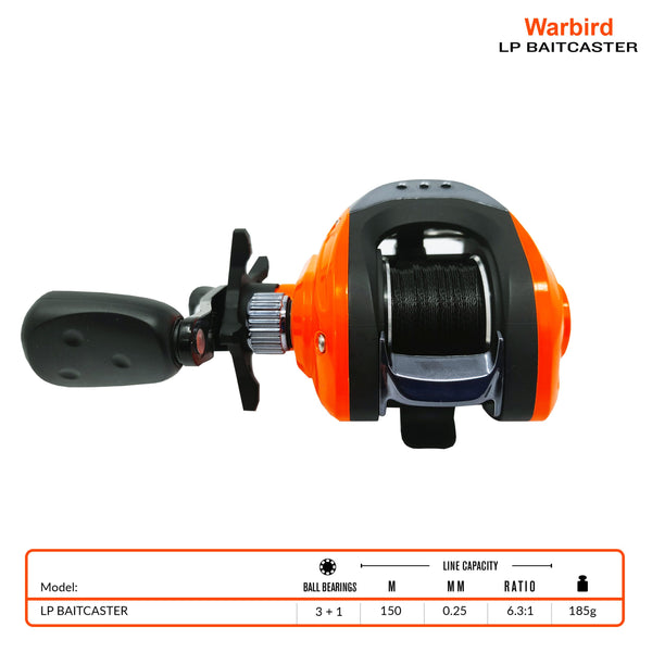 FLADEN Warbird LP Baitcaster Reel with 0.25mm braid – Left Hand