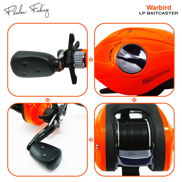 FLADEN Warbird LP Baitcaster Reel with 0.25mm braid – Left Hand