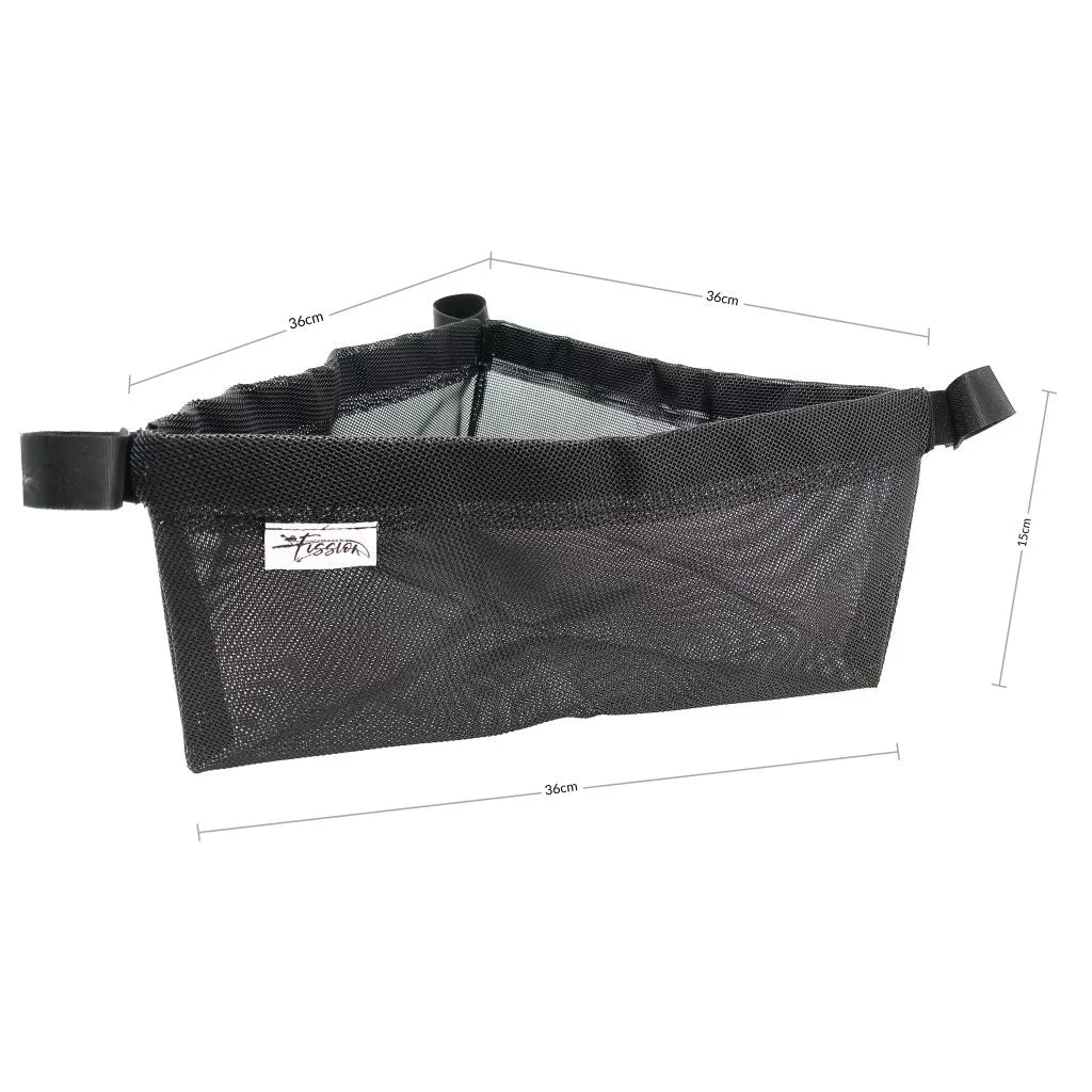 Fission Tripod Net – 36cm | 15cm Deep | 2mm Black Rubber Mesh
