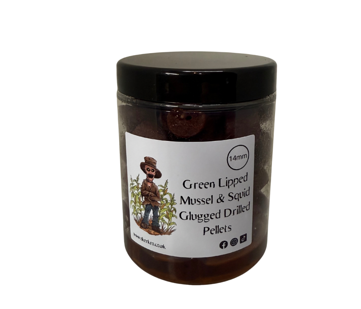Green Lipped Mussel & Squid Glugged Drilled Pellets