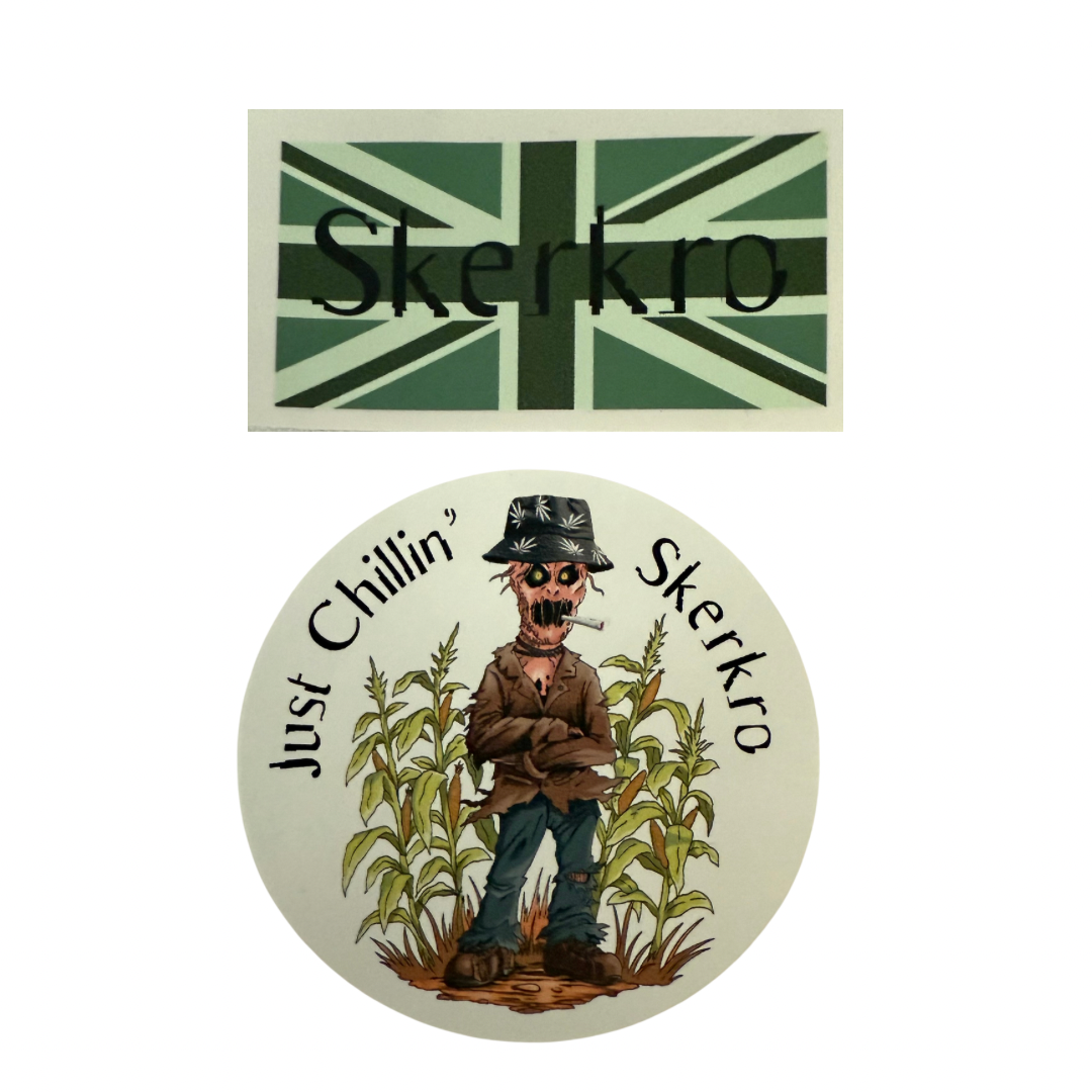 Skerkro Just Chillin & Skerkro Union Jack Stickers