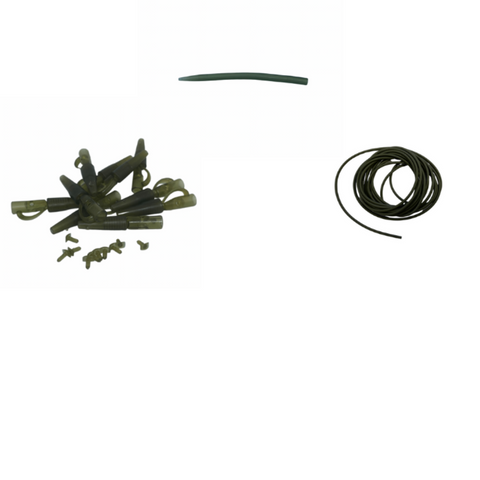 Safety Lead Clip & Tail Rubber, Tungsten Tube and Tungsten Anti Tangle Sleeve Bundle