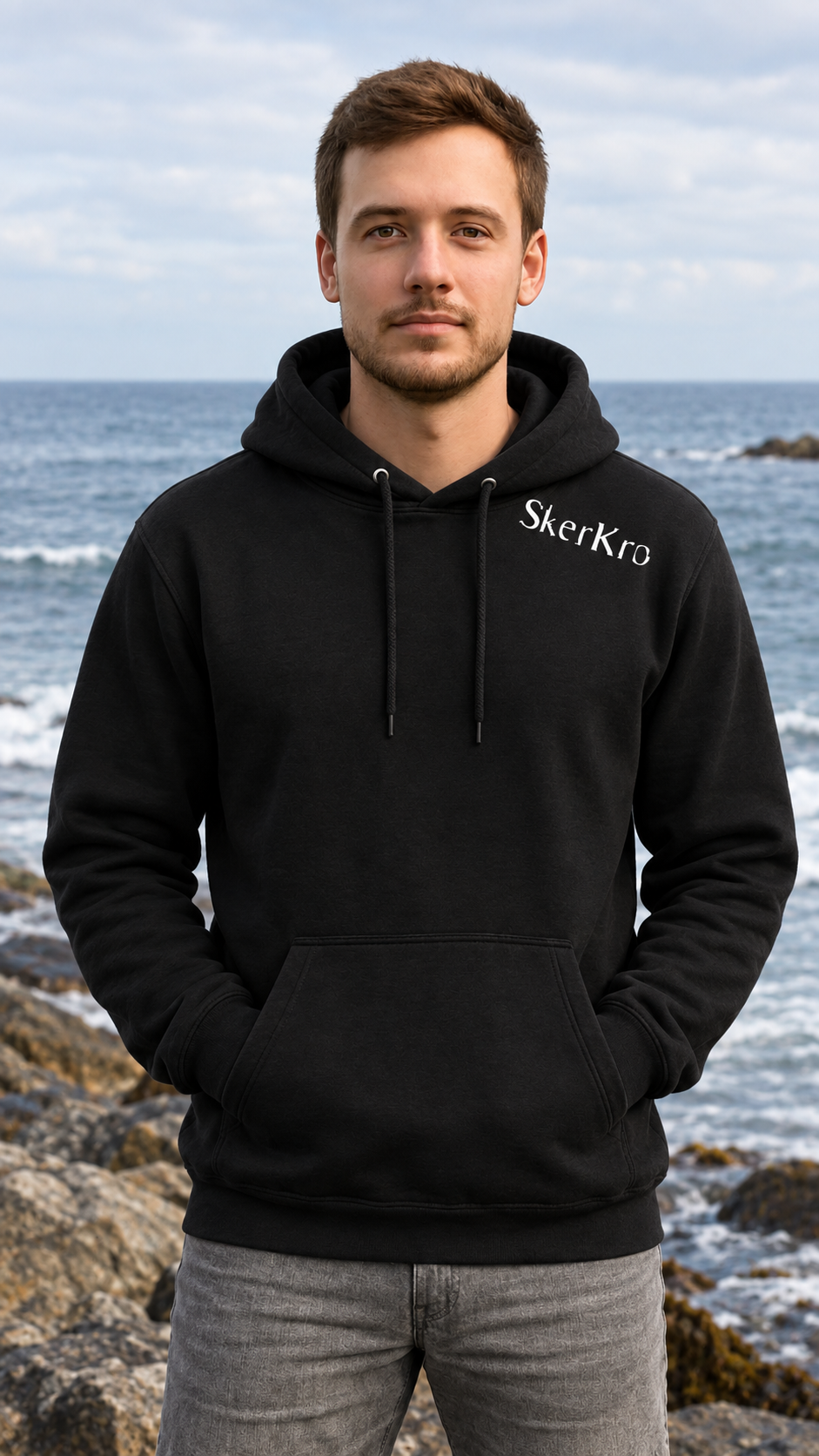 Skerkro Sea Kraken Hoodie - Black