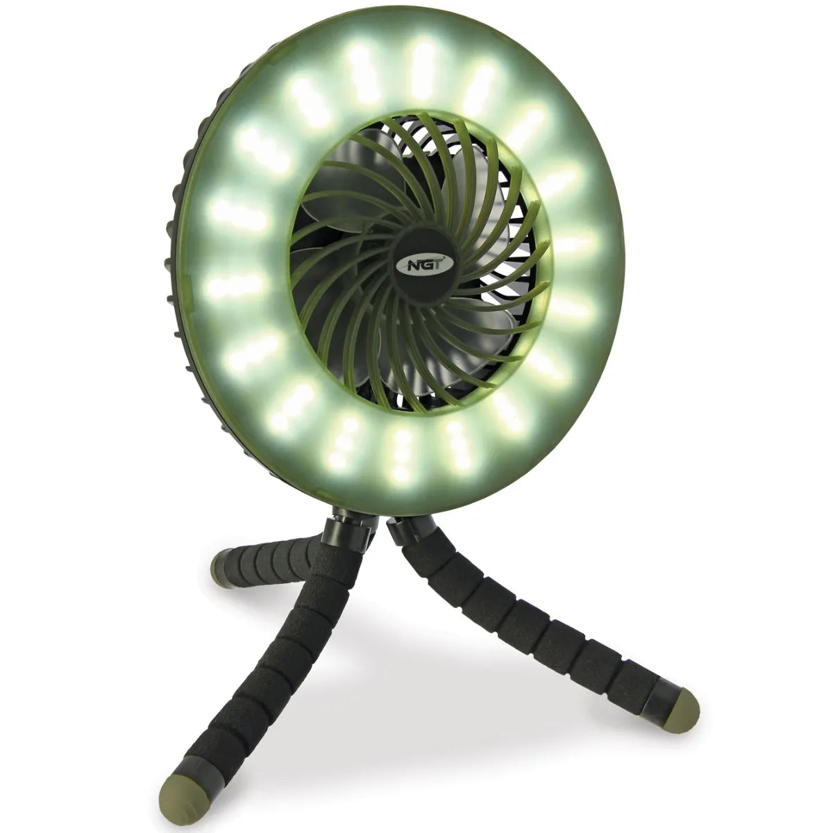 NGT Dynamic Bivvy Fan - USB Rechargable 3600mAh Fan with Light and Powerbank