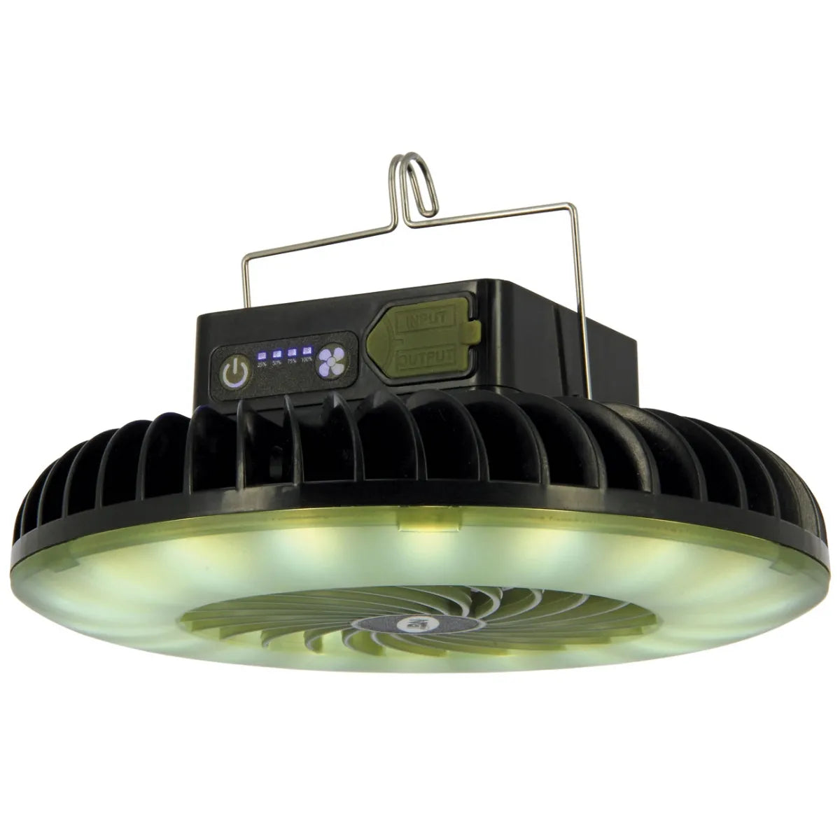 NGT Dynamic Bivvy Fan - USB Rechargable 3600mAh Fan with Light and Powerbank
