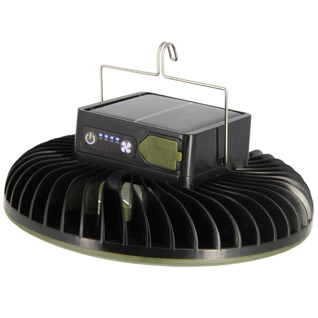 NGT Dynamic Bivvy Fan - USB Rechargable 3600mAh Fan with Light and Powerbank