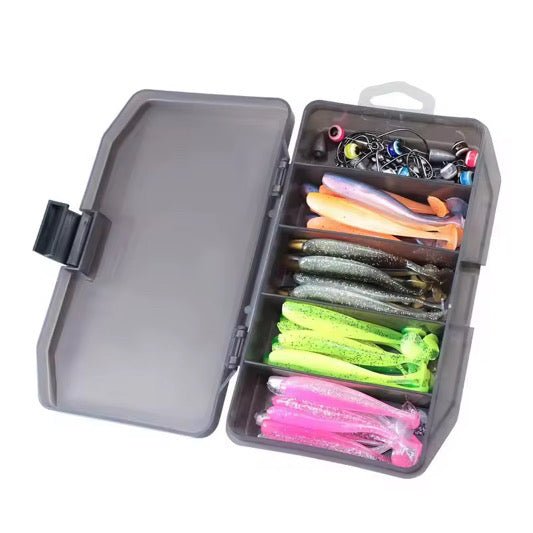 76pcs Soft Lure Set 7.5cm with Crank Hook