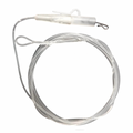 1mtr Fused Clear Carp Leader with Lead Clip