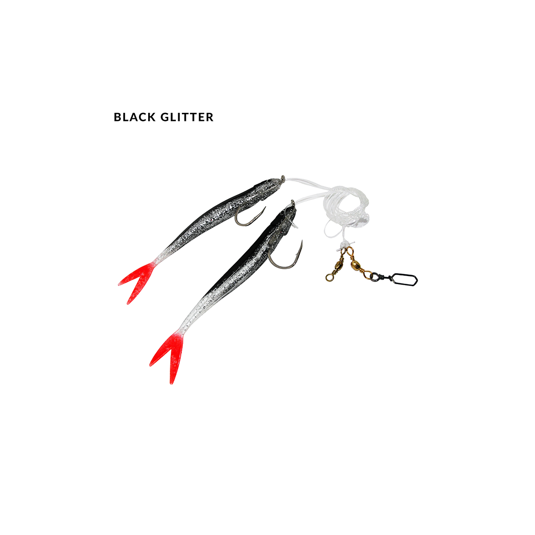 FLADEN 2 x Twintail Shad 14cm Softbait Cod Rig Size 8/0