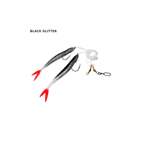 FLADEN 2 x Twintail Shad 14cm Softbait Cod Rig Size 8/0
