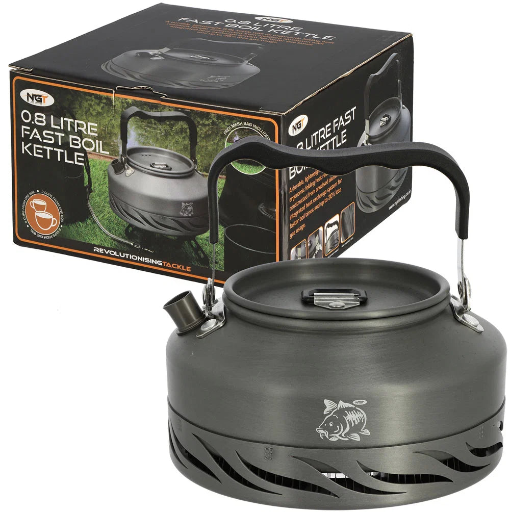 NGT Aluminium Outdoor Fast Burn Kettle - 0.80 litre Gun Metal