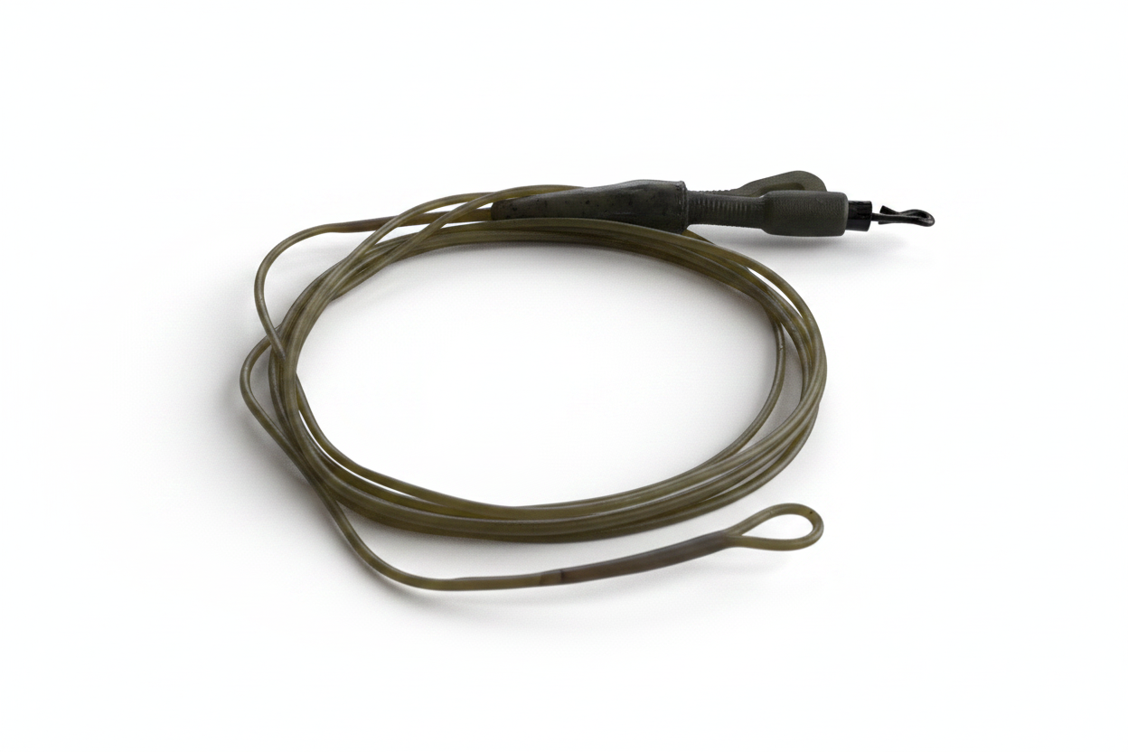 Fused Fluorocarbon Leader 35lb, 100cm with Lead Clip
