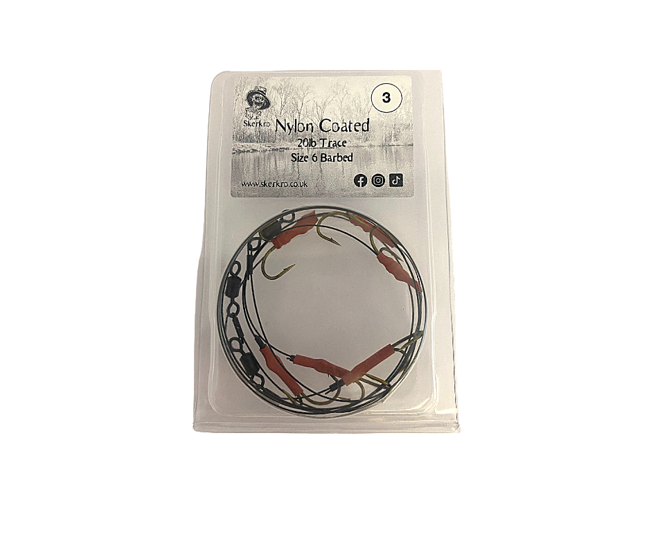 Nylon Coated 20lb Trace - Double Hook