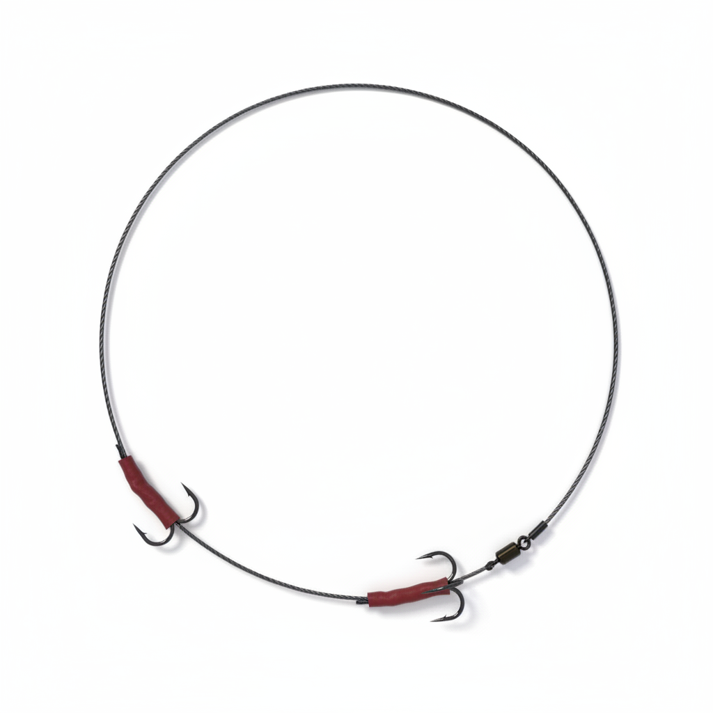 Nylon Coated 20lb Trace - Treble Hook
