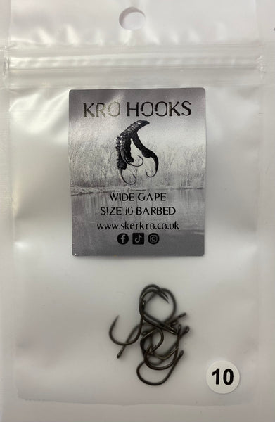 Wide Gape Hooks Pack of 10