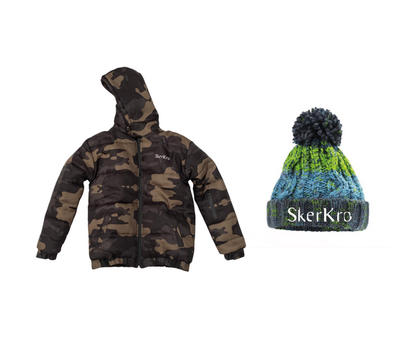 Winter Tech Coat & Bobble Hat Bundle